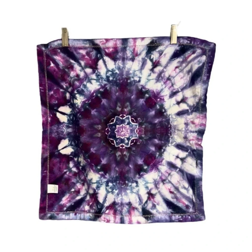 Threshold Purple Tie‑Dye Cotton Cloth - Boho Mandala Pattern - 100% Cotton